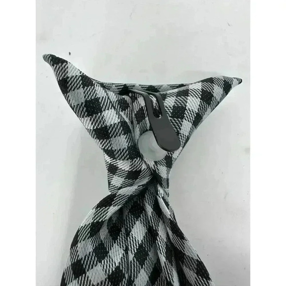 Youth Clip On Neck Tie - Set of Two - Black/White and Blue/Gray - Picture 7 of 11
